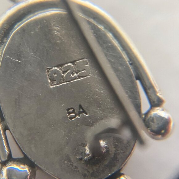 Suarti Sterling Silver 925 BA Oval Goldstone Dangle Kidney Wire Earrings - Picture 9 of 16